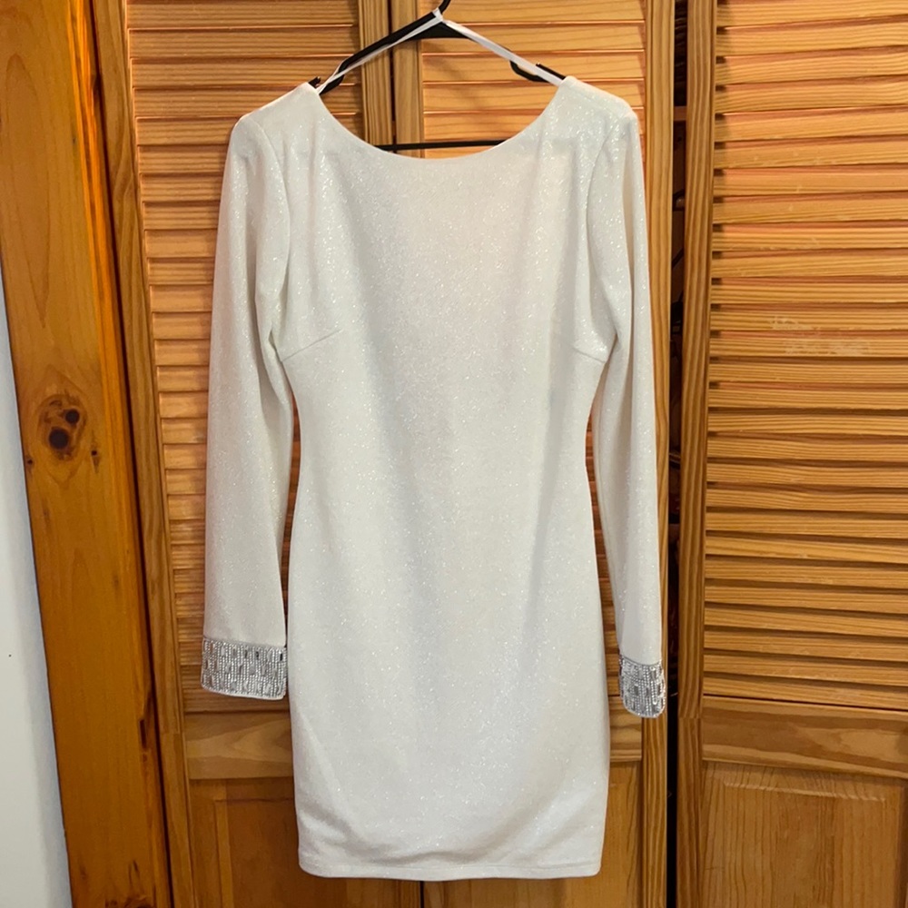 Sparkly white cocktail dress